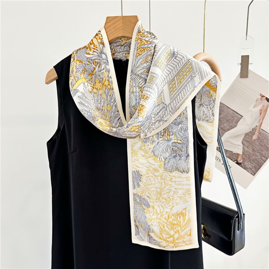 MaraSilk Pure Mulberry Silk Scarf - Ribbon Satin MS644
