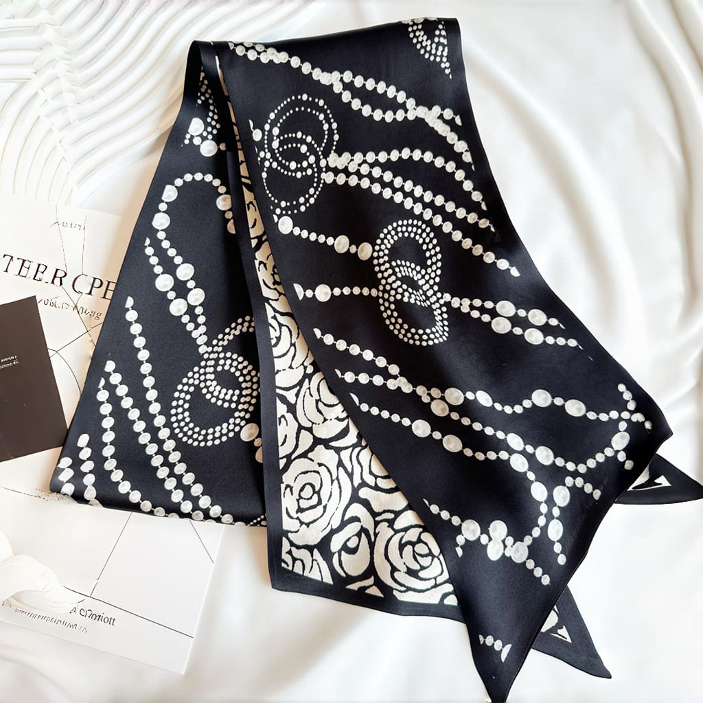 MaraSilk Pure Mulberry Silk Scarf - Ribbon Satin MS646