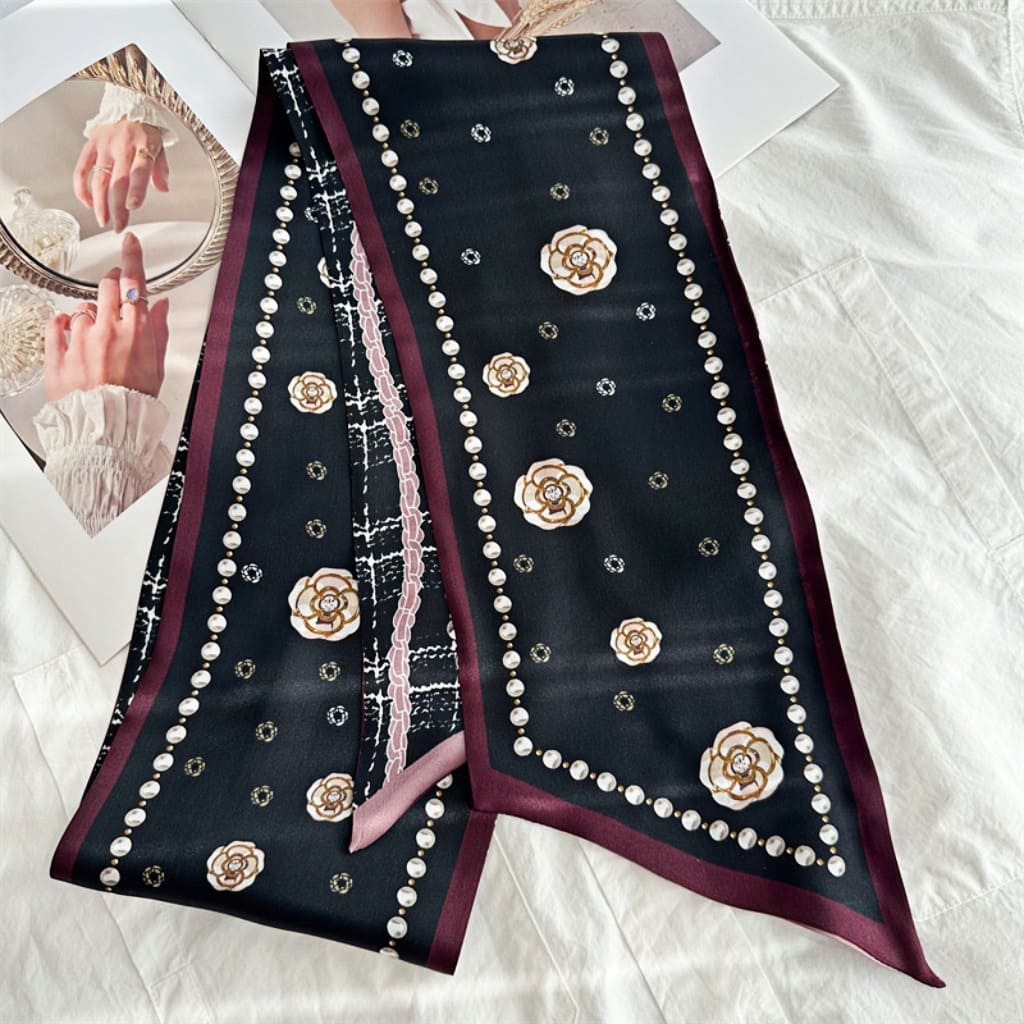 MaraSilk Pure Mulberry Silk Scarf - Ribbon Satin MS649