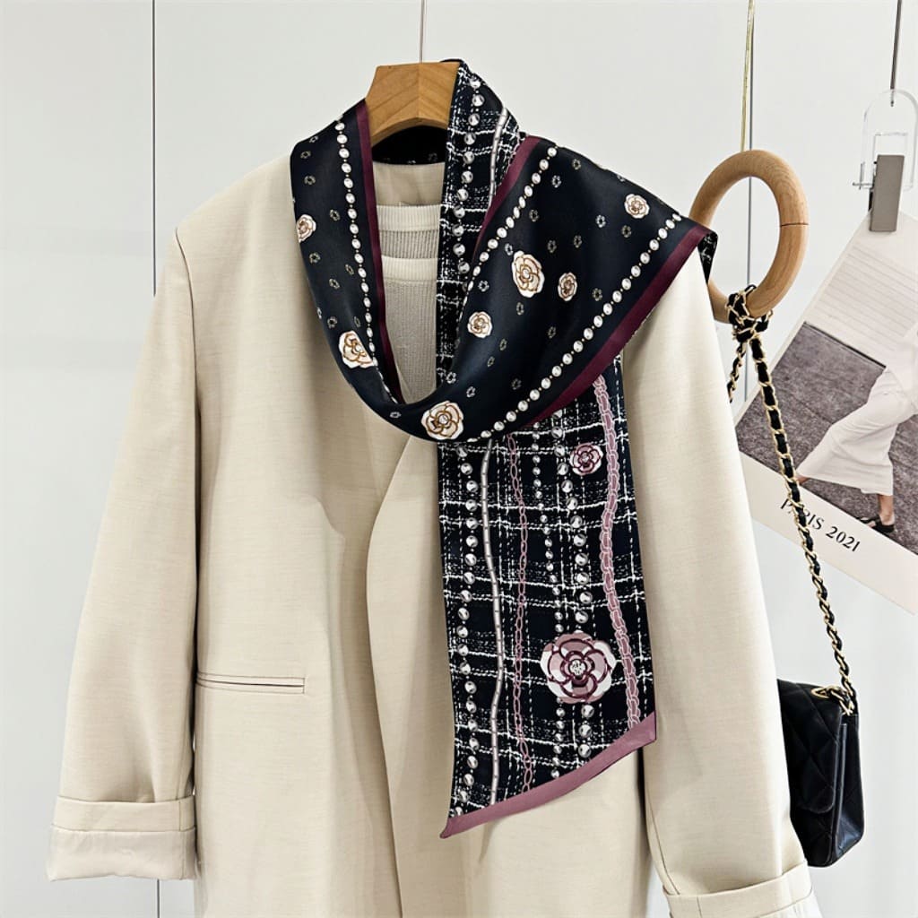 MaraSilk Pure Mulberry Silk Scarf - Ribbon Satin MS649 59" x 6" MS64901