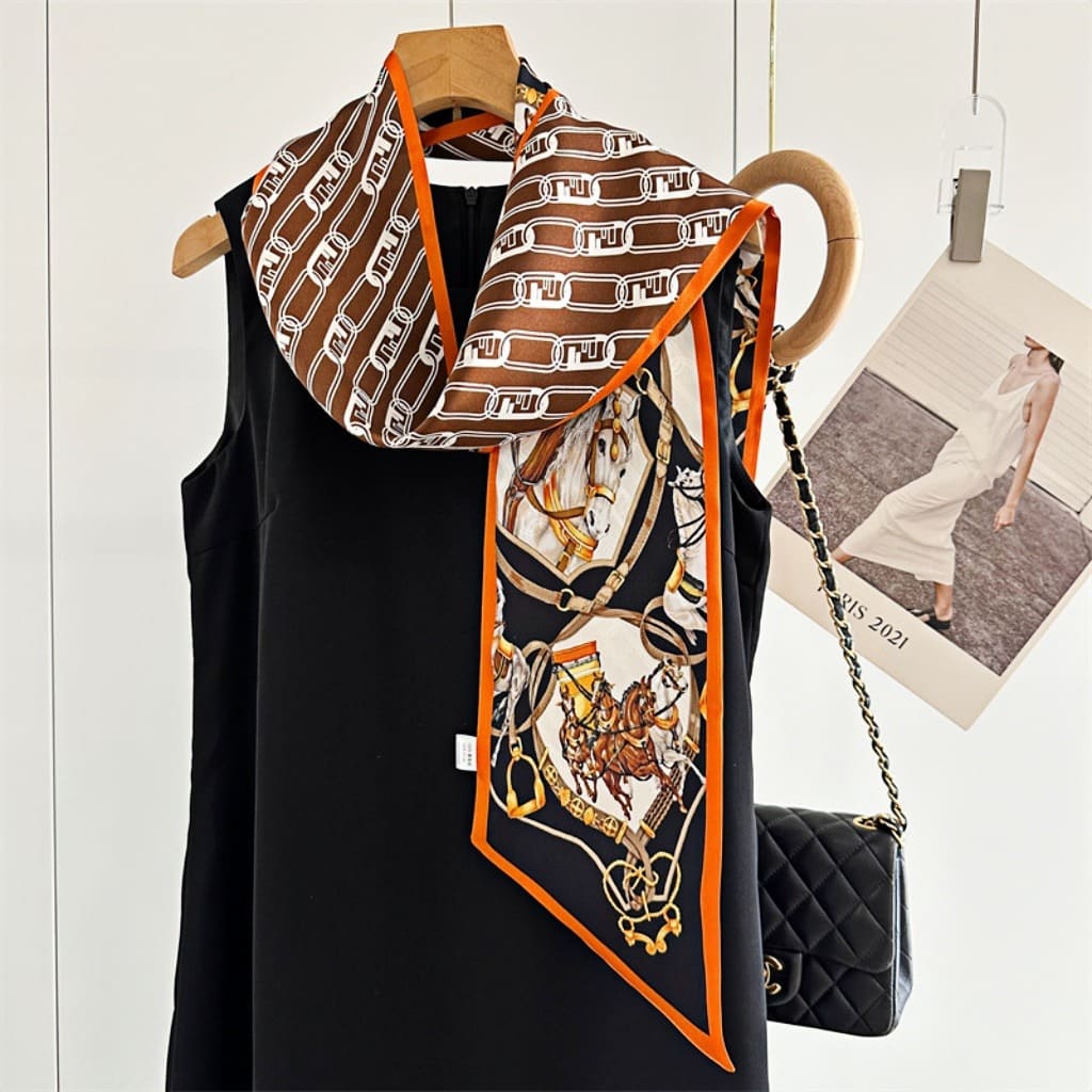 MaraSilk Pure Mulberry Silk Scarf - Ribbon Satin MS649 59" x 6" MS64909