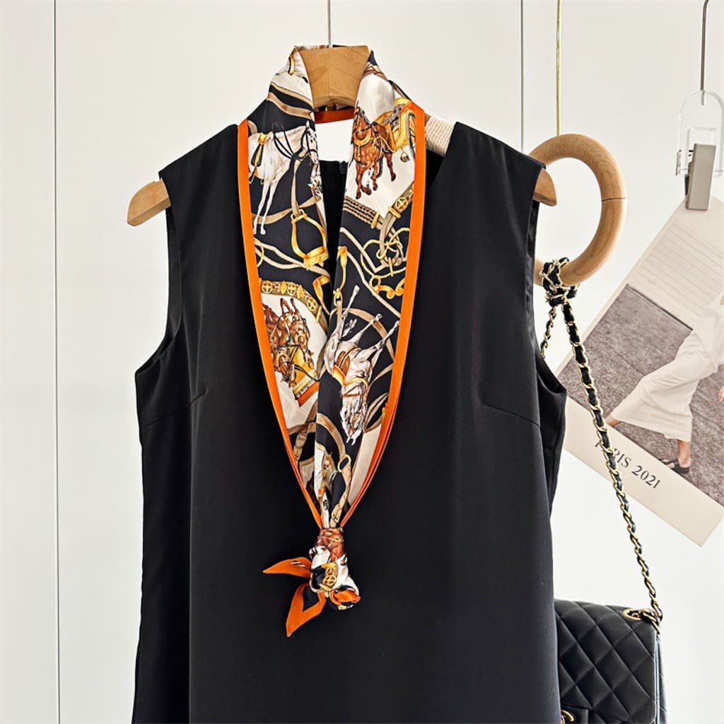 MaraSilk Pure Mulberry Silk Scarf - Ribbon Satin MS649