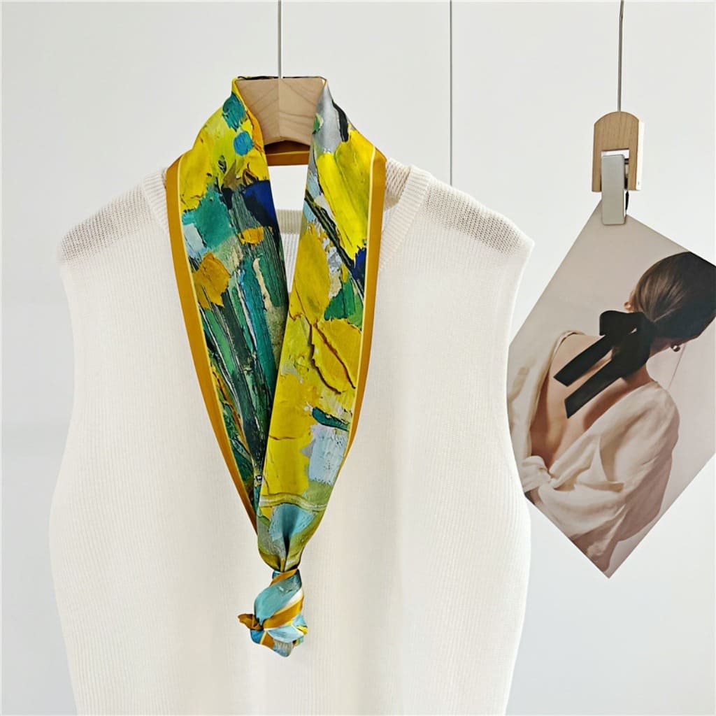 MaraSilk Pure Mulberry Silk Scarf - Ribbon Satin MS659