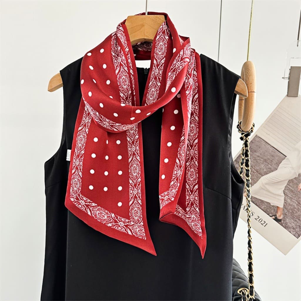 MaraSilk Pure Mulberry Silk Scarf - Ribbon Satin MS673