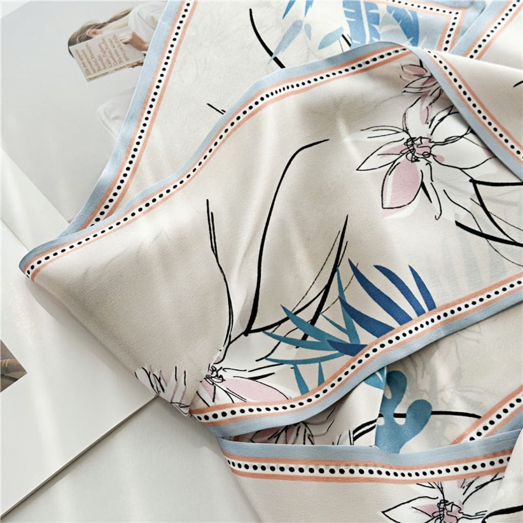 MaraSilk Pure Mulberry Silk Scarf - Ribbon Satin MS678