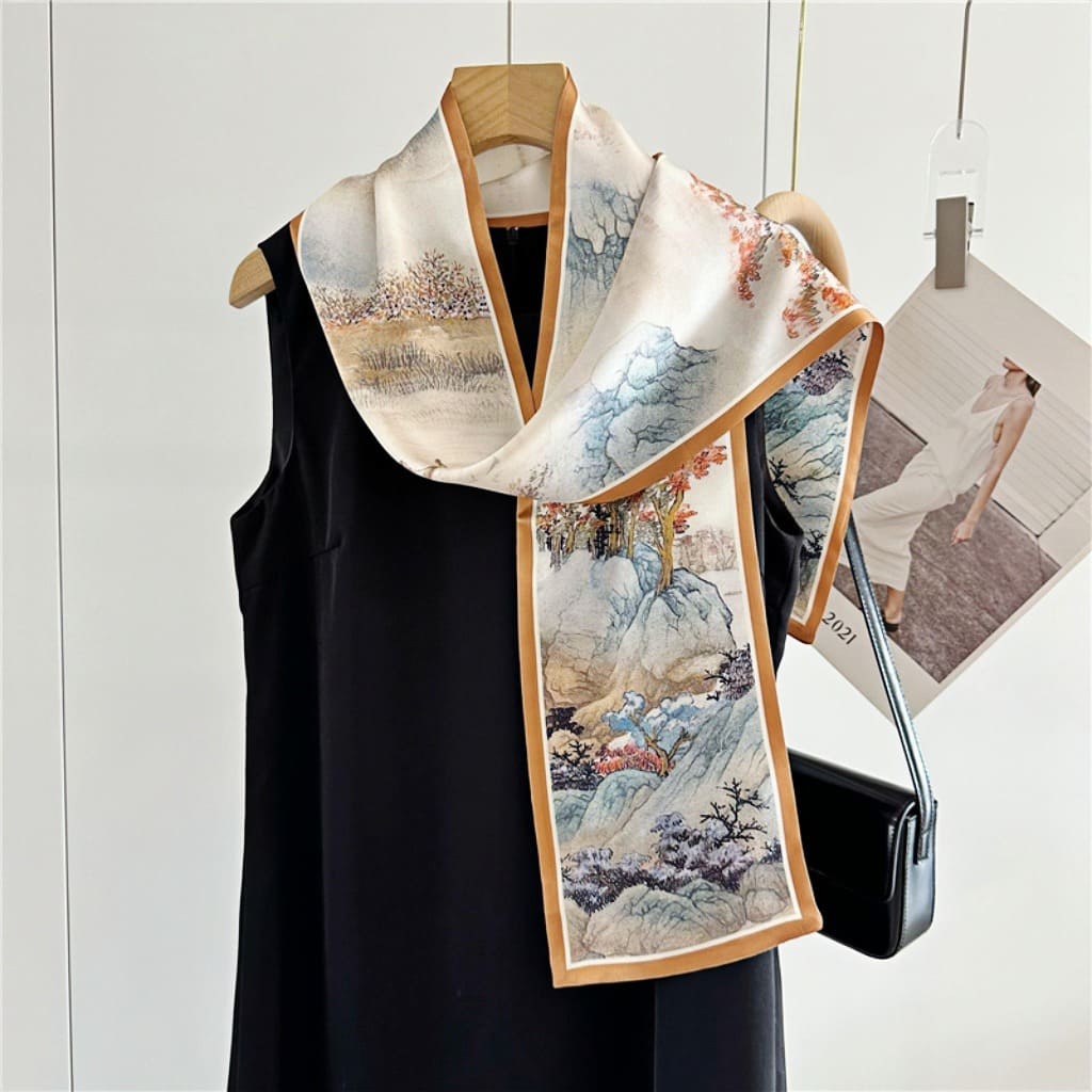 MaraSilk Pure Mulberry Silk Scarf - Ribbon Satin MS681