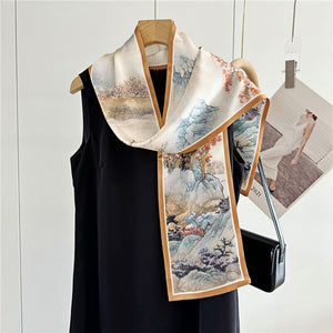 MaraSilk Pure Mulberry Silk Scarf - Ribbon Satin MS681