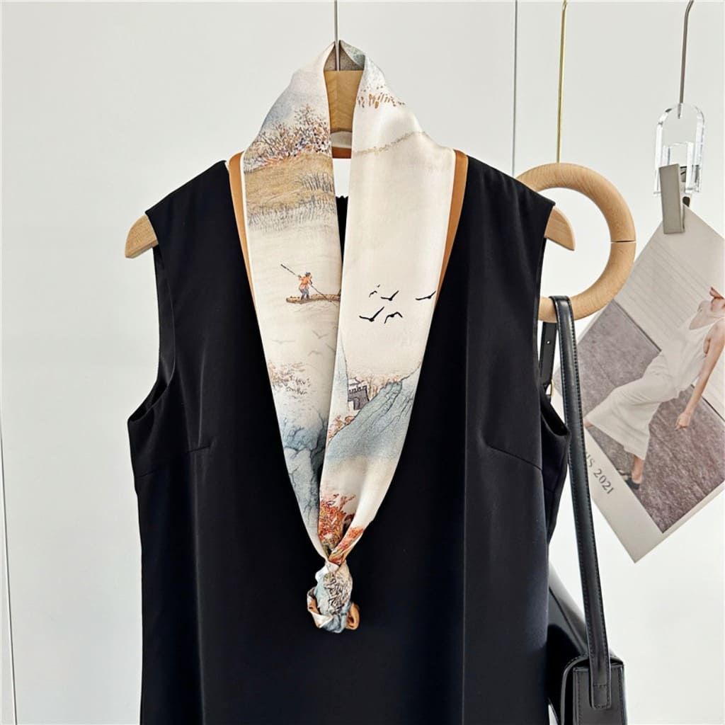 MaraSilk Pure Mulberry Silk Scarf - Ribbon Satin MS681