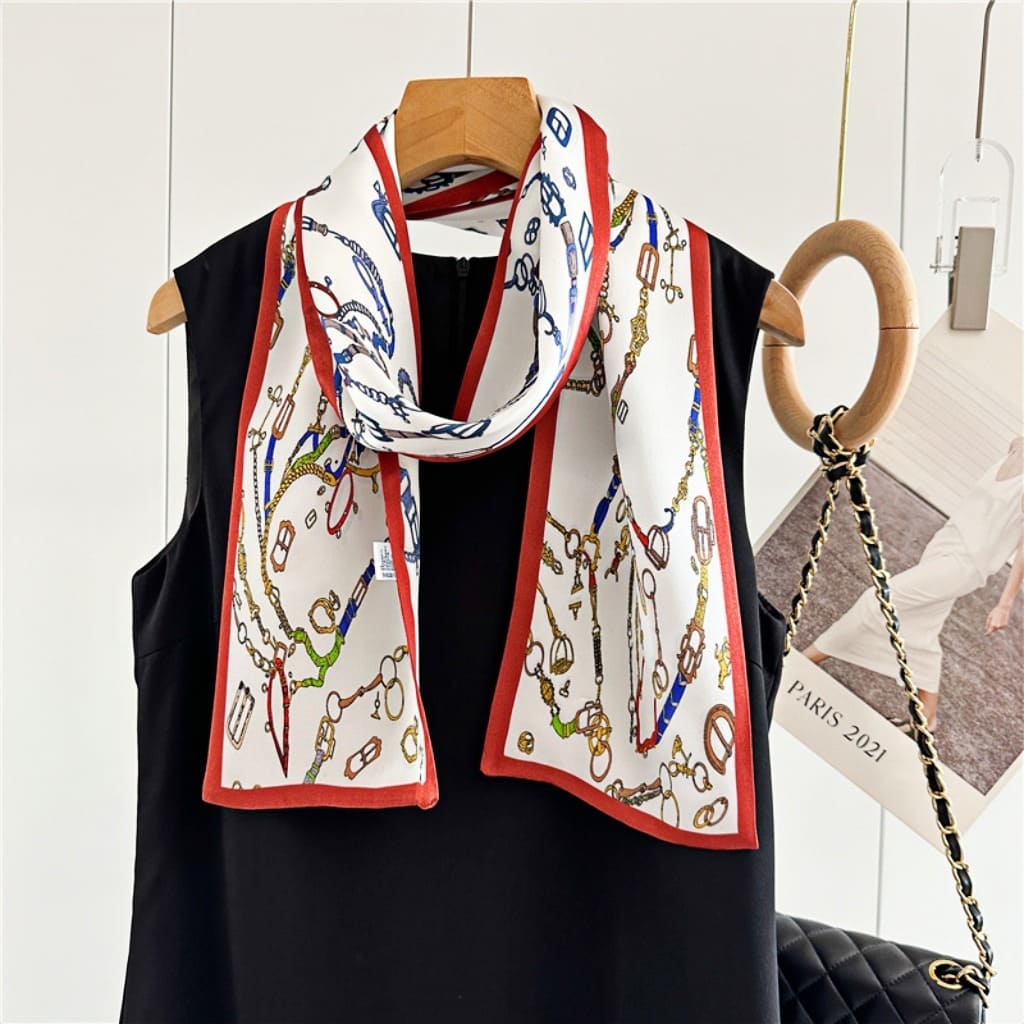 MaraSilk Pure Mulberry Silk Scarf - Ribbon Satin MS694 59" x 6" MS69401