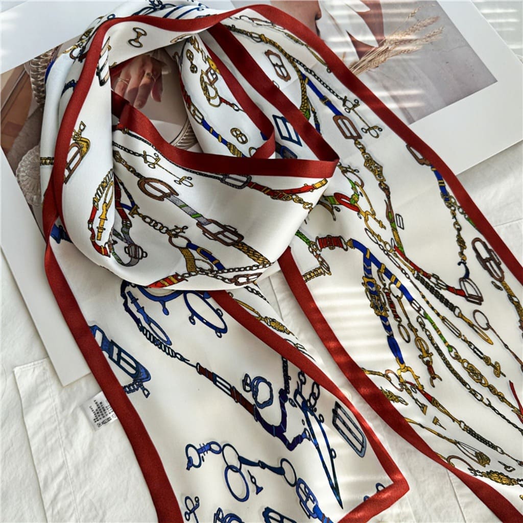 MaraSilk Pure Mulberry Silk Scarf - Ribbon Satin MS694