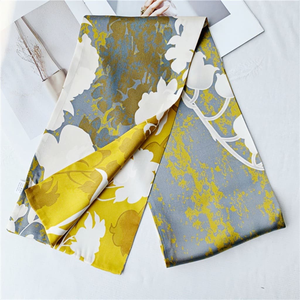 MaraSilk Pure Mulberry Silk Scarf - Ribbon Satin MS701