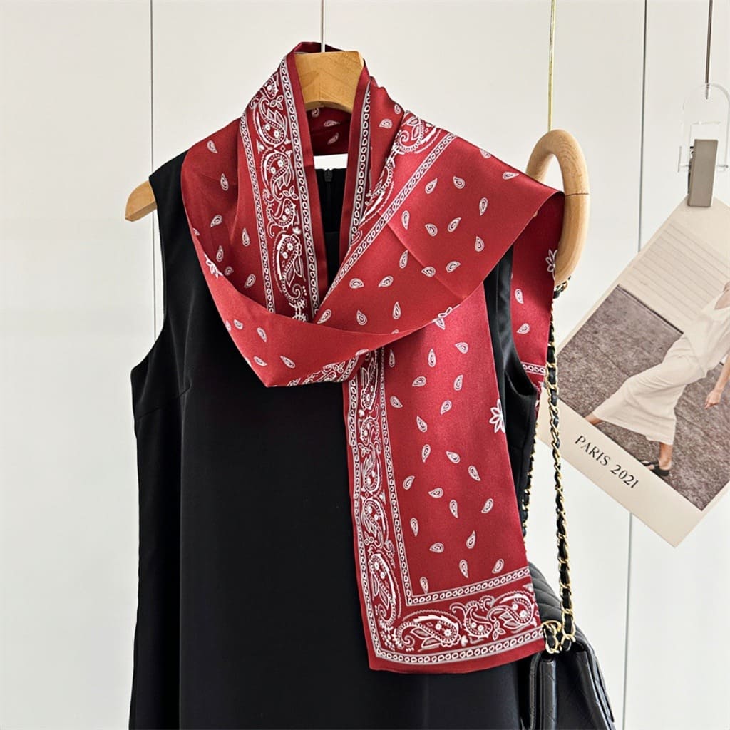 MaraSilk Pure Mulberry Silk Scarf - Ribbon Satin MS702