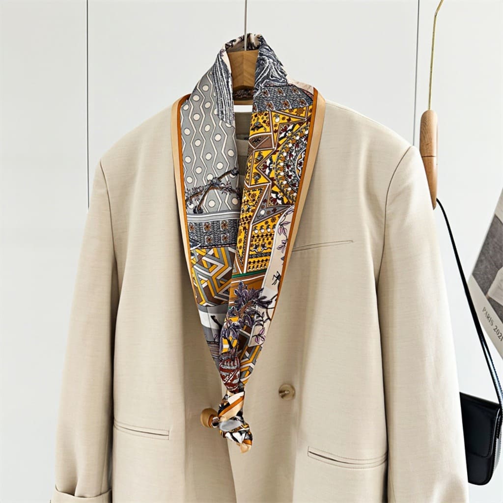 MaraSilk Pure Mulberry Silk Scarf - Ribbon Satin MS708