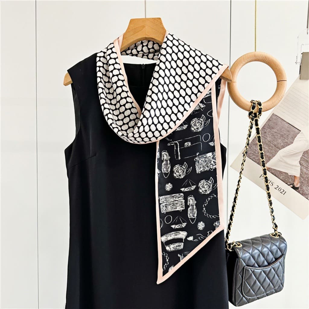 MaraSilk Pure Mulberry Silk Scarf - Ribbon Satin MS724