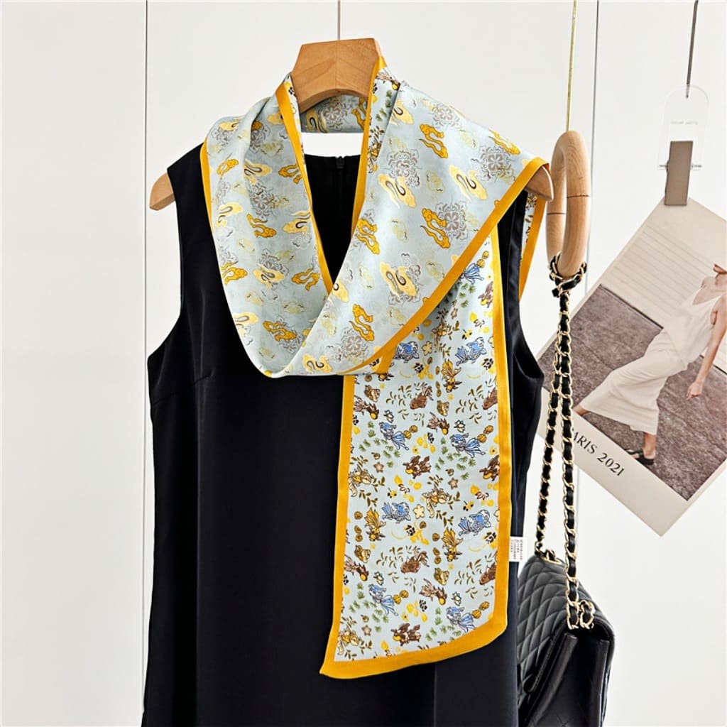 MaraSilk Pure Mulberry Silk Scarf - Ribbon Satin MS725