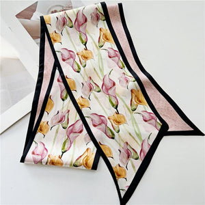 MaraSilk Pure Mulberry Silk Scarf - Ribbon Satin MS726
