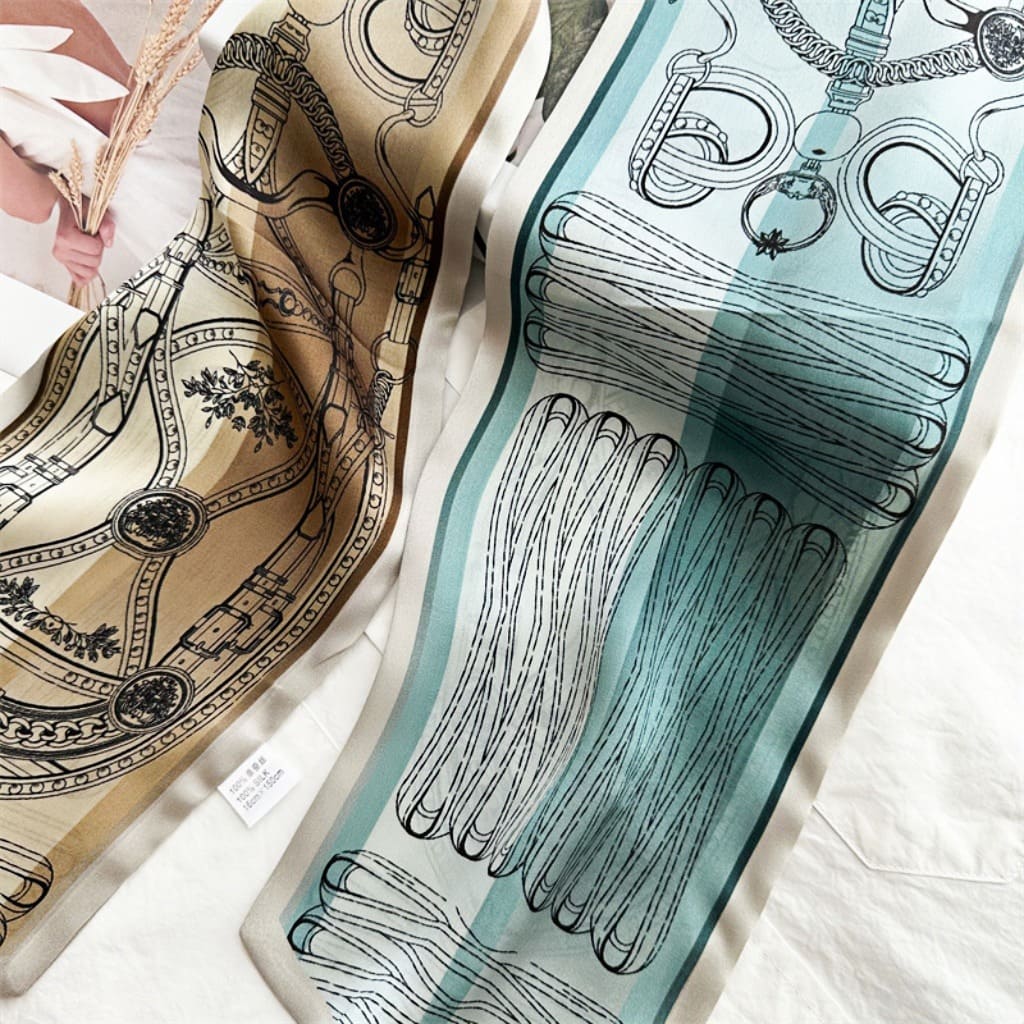 MaraSilk Pure Mulberry Silk Scarf - Ribbon Satin MS728