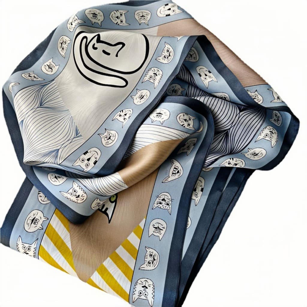 MaraSilk Pure Mulberry Silk Scarf - Ribbon Satin MS734