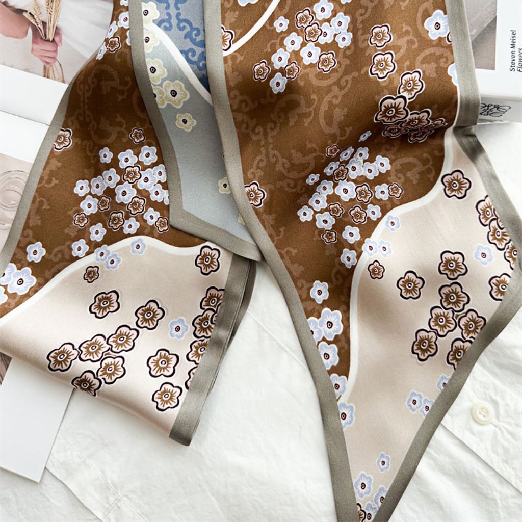 MaraSilk Pure Mulberry Silk Scarf - Ribbon Satin MS735