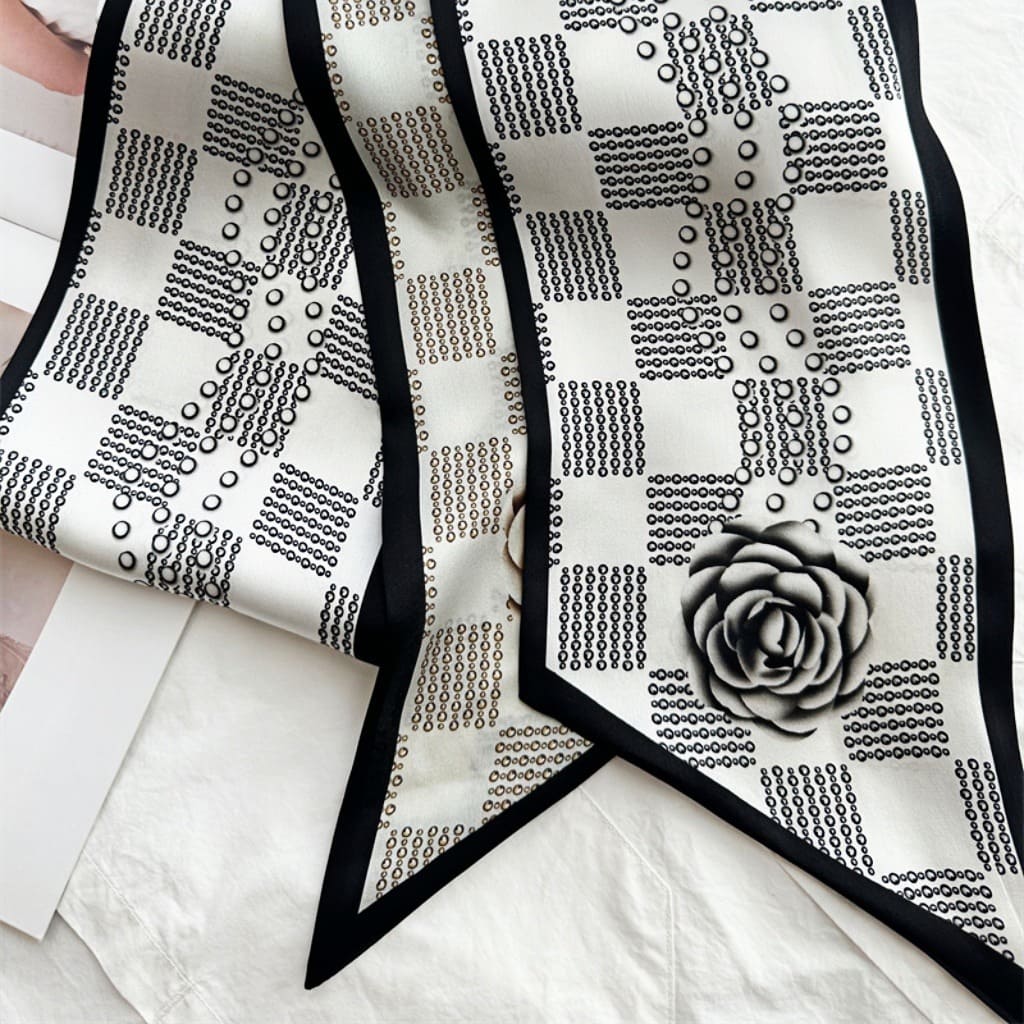 MaraSilk Pure Mulberry Silk Scarf - Ribbon Satin MS736