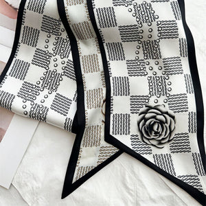 MaraSilk Pure Mulberry Silk Scarf - Ribbon Satin MS736