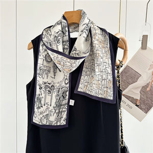 MaraSilk Pure Mulberry Silk Scarf - Ribbon Satin MS738 59" x 6" MS73801