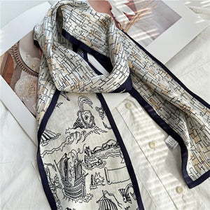 MaraSilk Pure Mulberry Silk Scarf - Ribbon Satin MS738