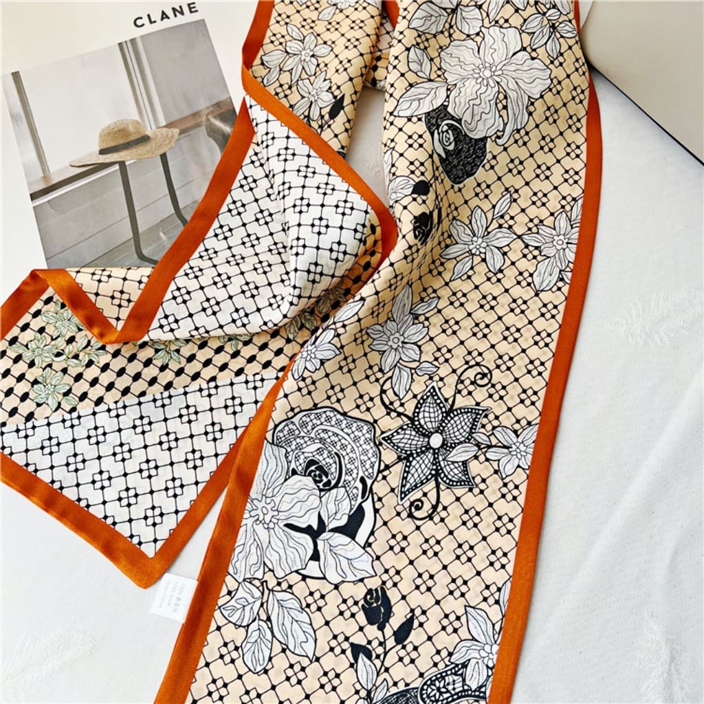 MaraSilk Pure Mulberry Silk Scarf - Ribbon Satin MS742