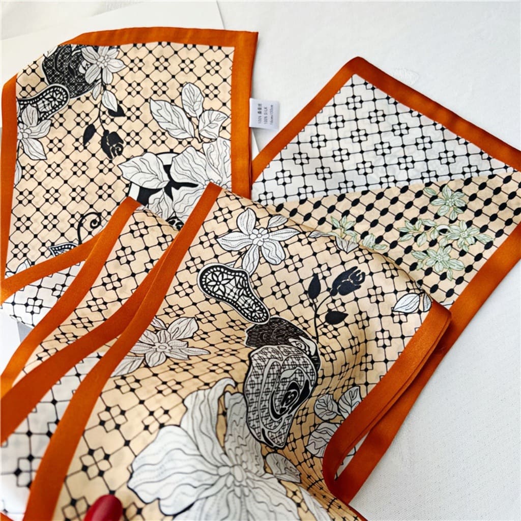 MaraSilk Pure Mulberry Silk Scarf - Ribbon Satin MS742