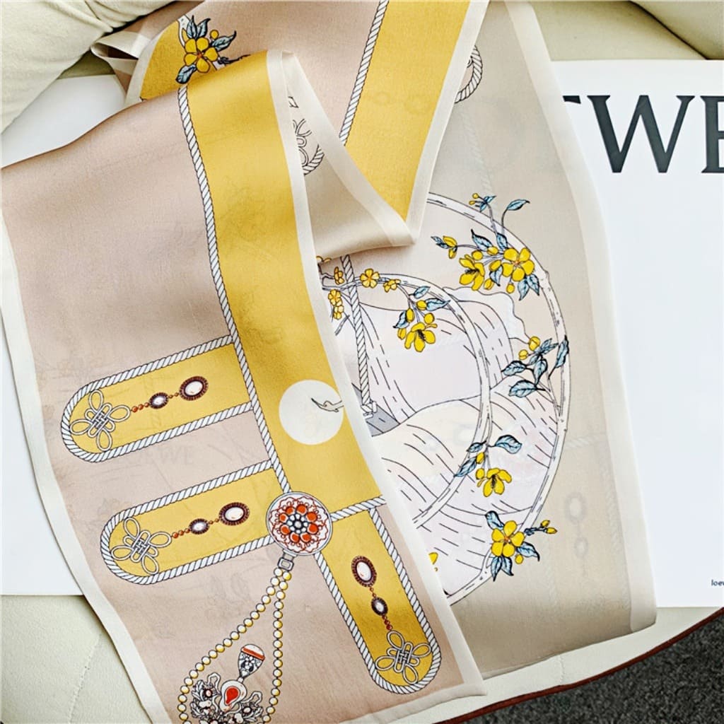 MaraSilk Pure Mulberry Silk Scarf - Ribbon Satin MS743
