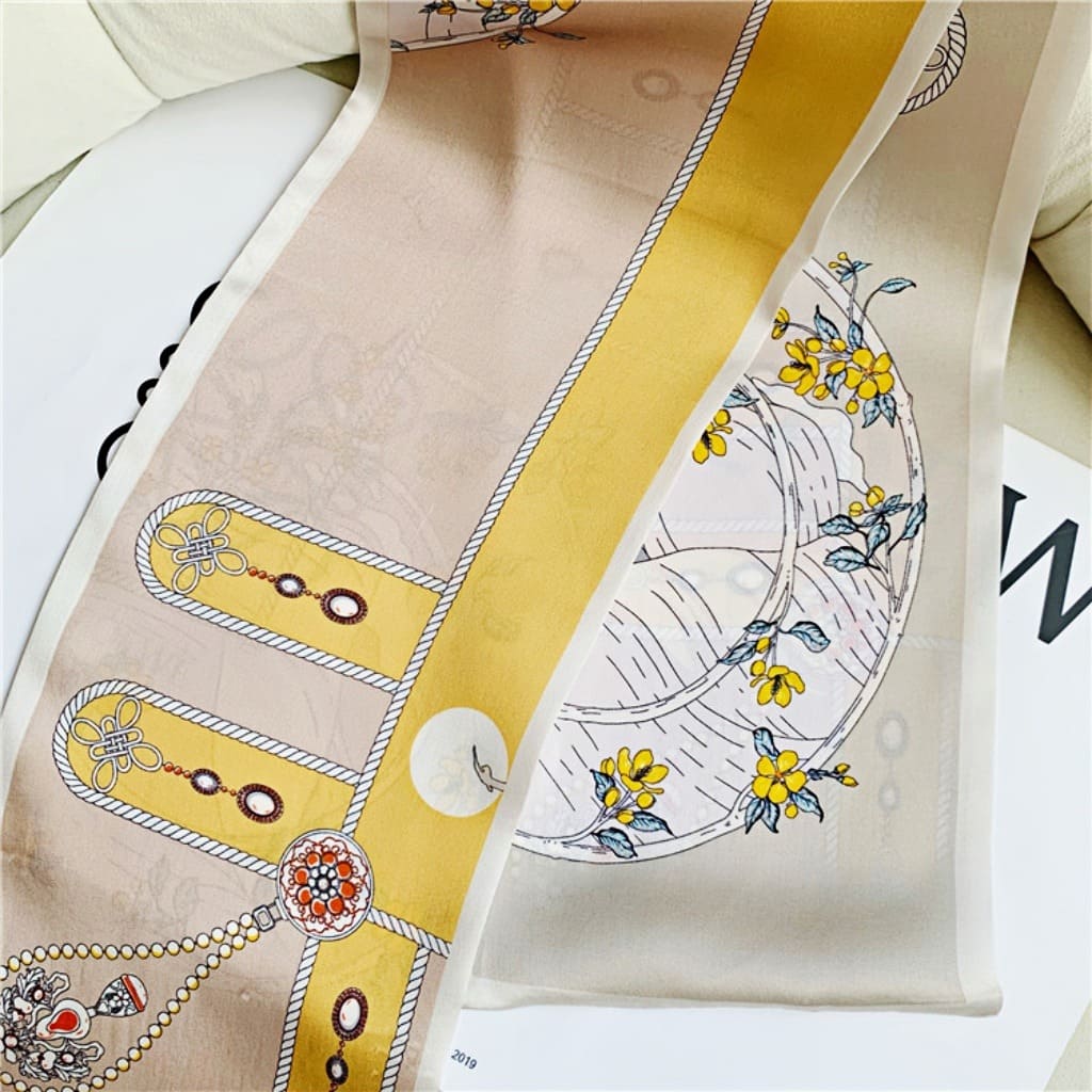 MaraSilk Pure Mulberry Silk Scarf - Ribbon Satin MS743