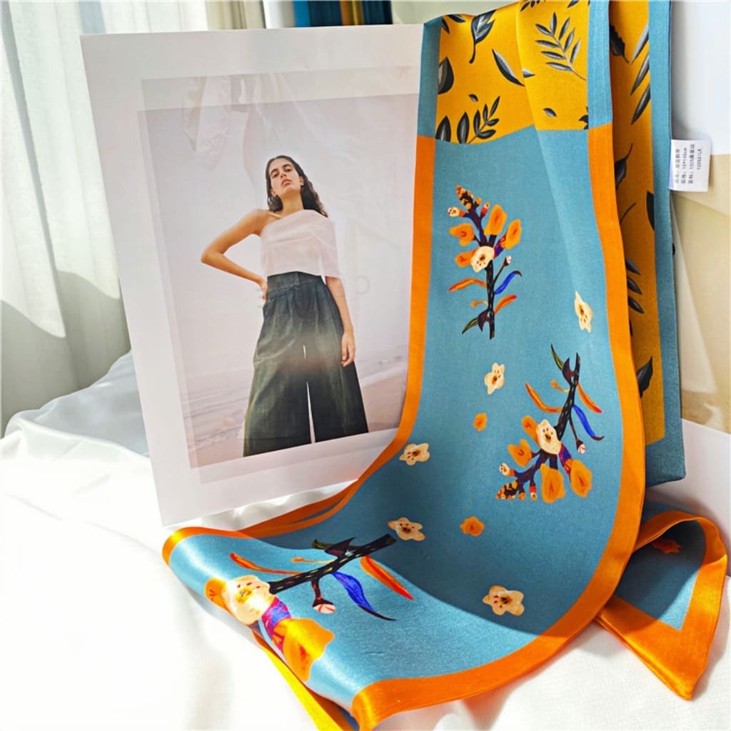 MaraSilk Pure Mulberry Silk Scarf - Ribbon Satin MS744