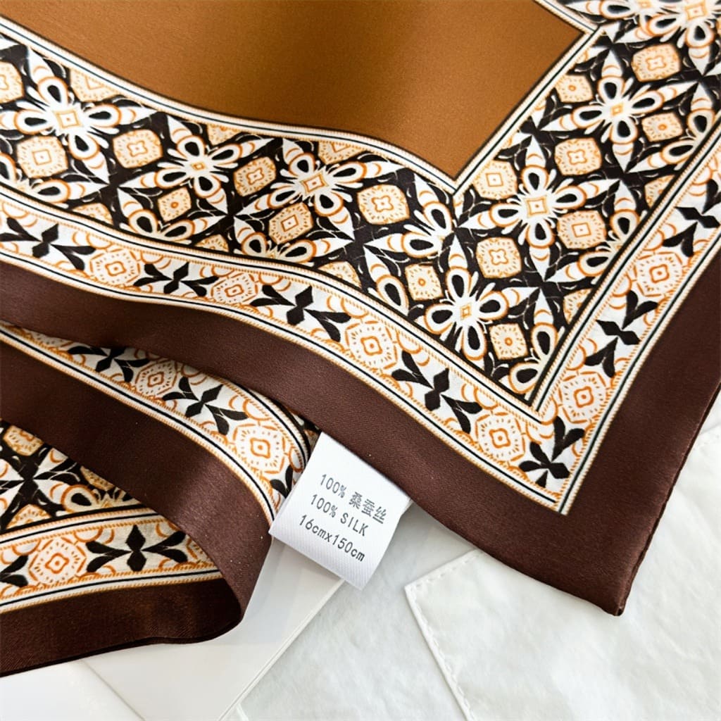 MaraSilk Pure Mulberry Silk Scarf - Ribbon Satin MS746