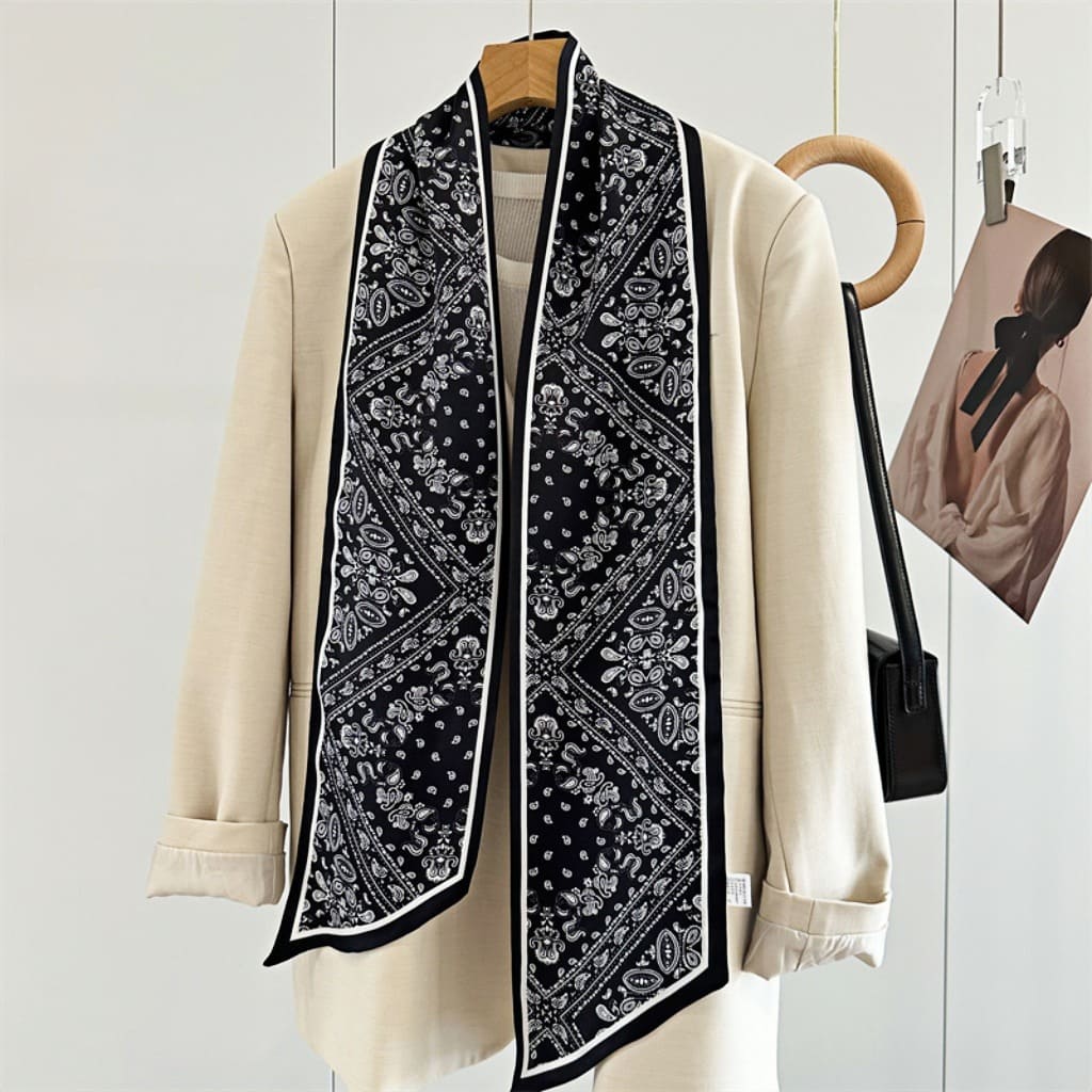 MaraSilk Pure Mulberry Silk Scarf - Ribbon Satin MS747