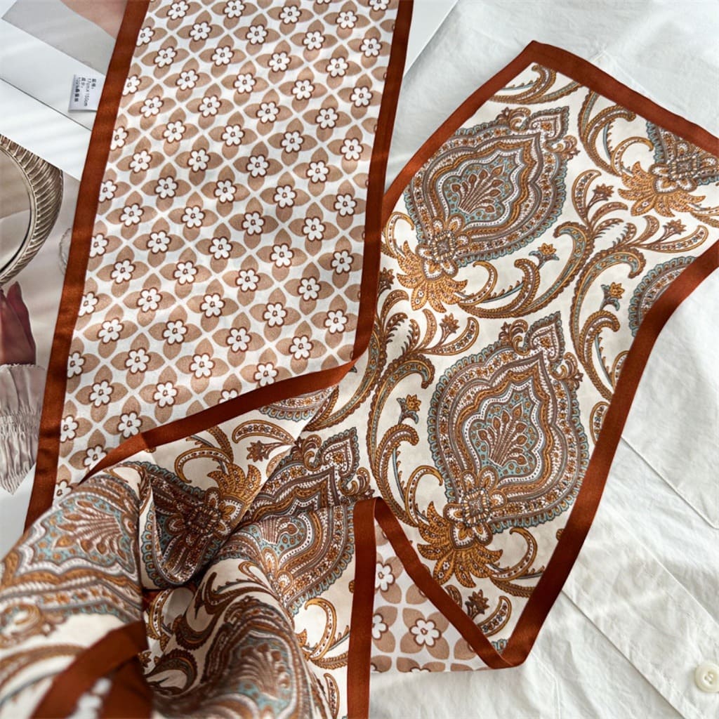 MaraSilk Pure Mulberry Silk Scarf - Ribbon Satin MS748