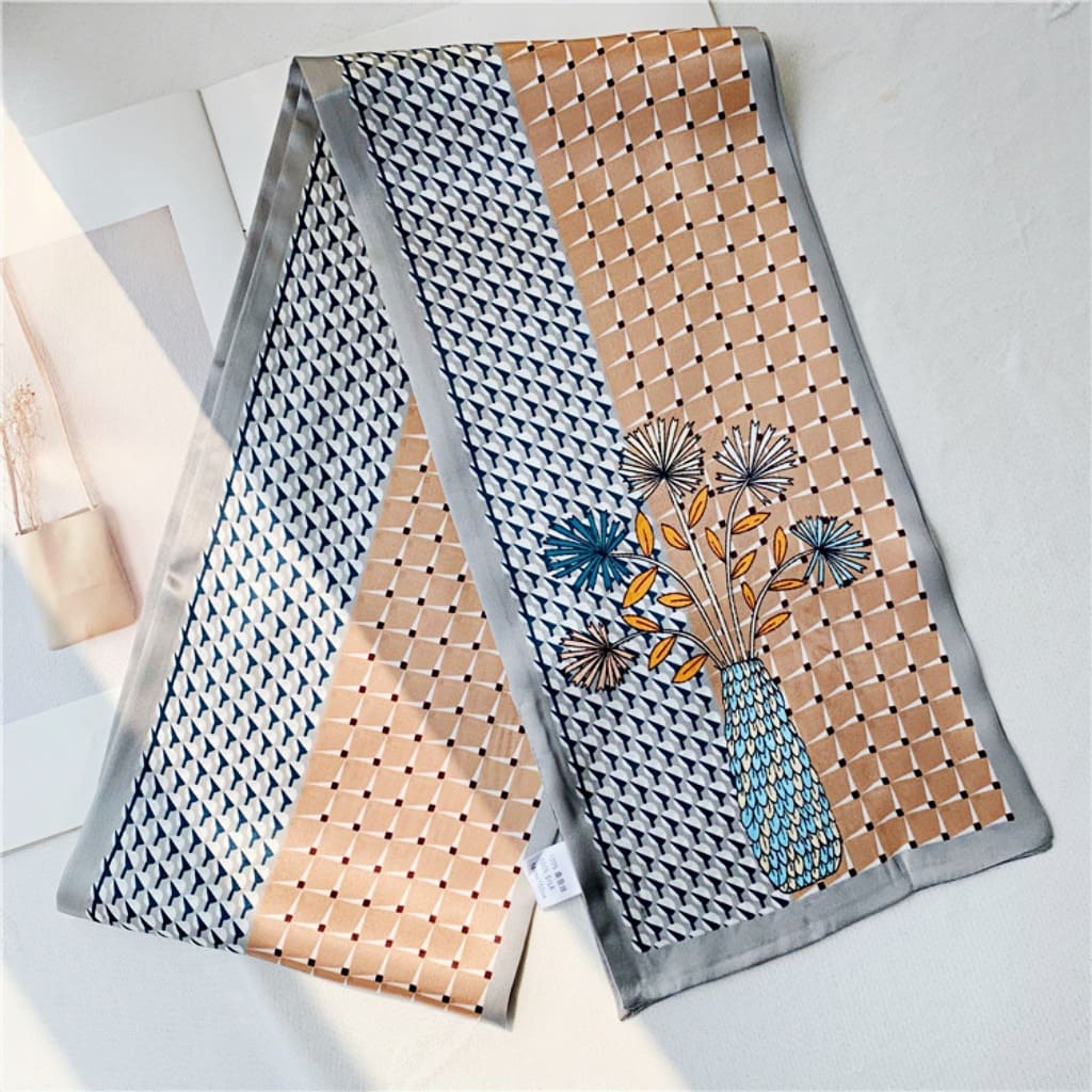 MaraSilk Pure Mulberry Silk Scarf - Ribbon Satin MS750