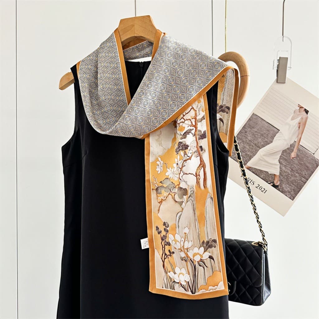 MaraSilk Pure Mulberry Silk Scarf - Ribbon Satin MS751