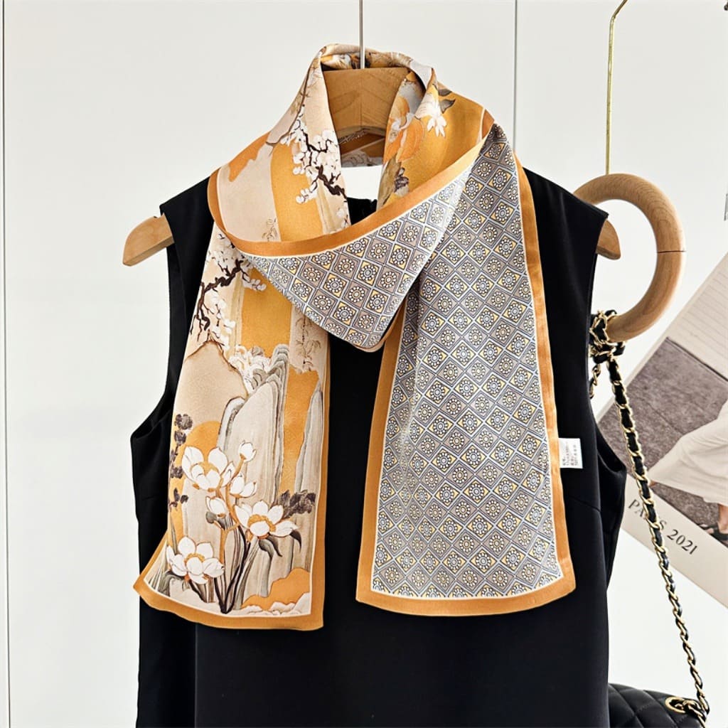 MaraSilk Pure Mulberry Silk Scarf - Ribbon Satin MS751 59" x 6" MS75101