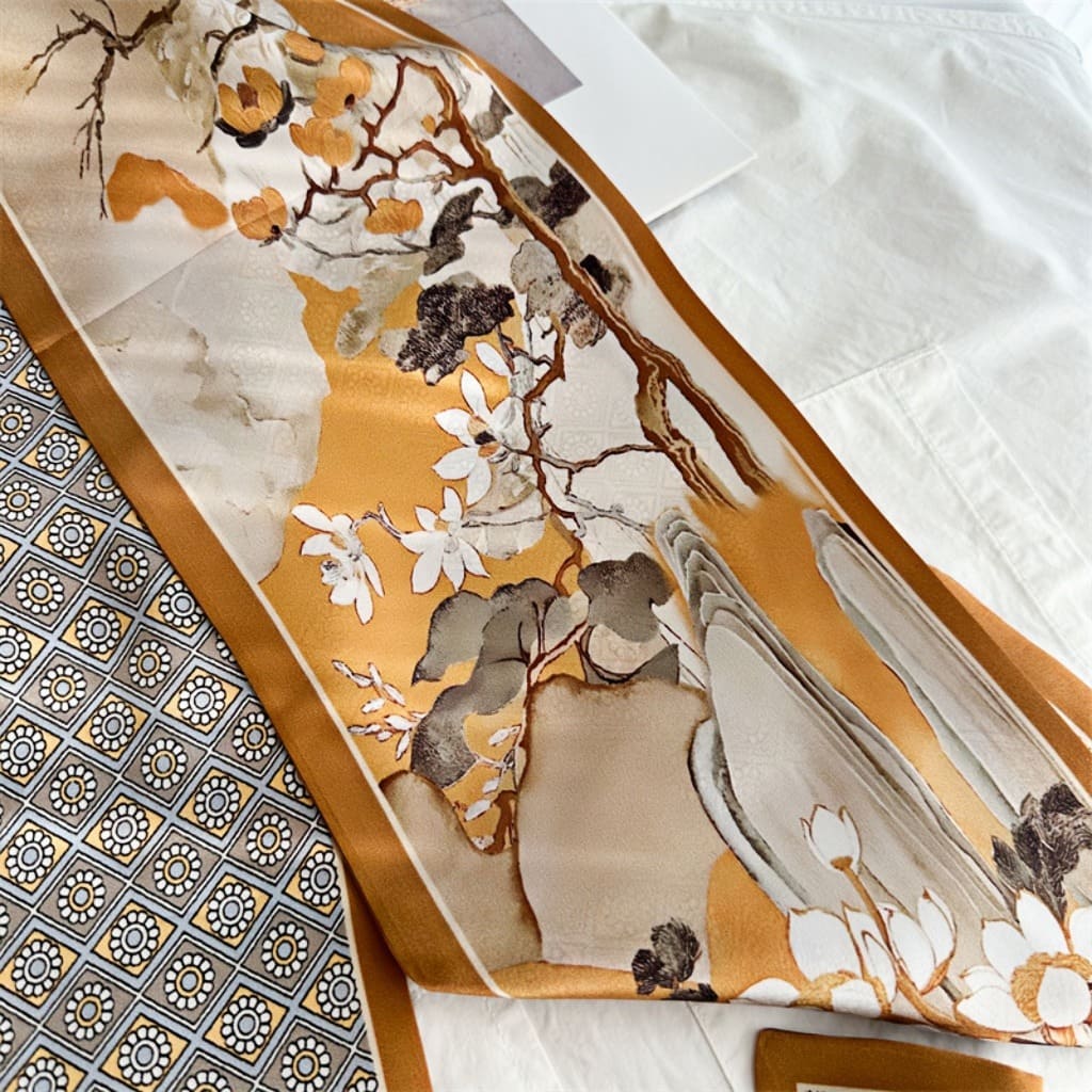 MaraSilk Pure Mulberry Silk Scarf - Ribbon Satin MS751