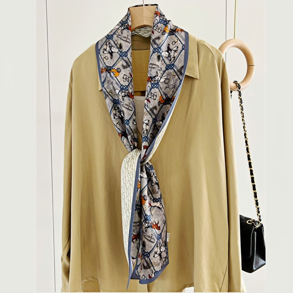 MaraSilk Pure Mulberry Silk Scarf - Ribbon Satin MS753