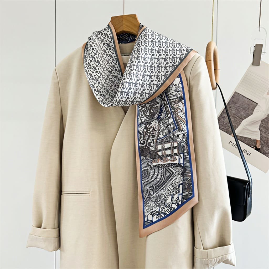 MaraSilk Pure Mulberry Silk Scarf - Ribbon Satin MS755