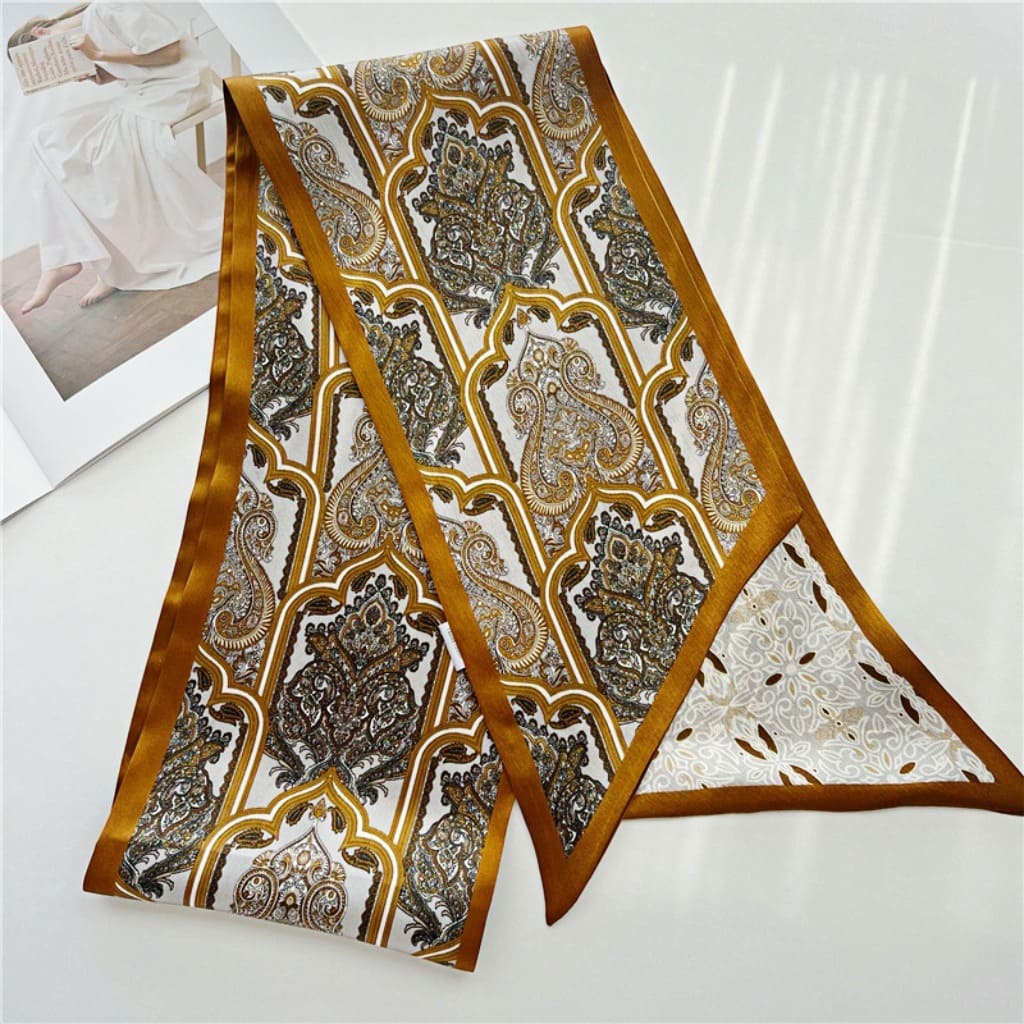 MaraSilk Pure Mulberry Silk Scarf - Ribbon Satin MS756