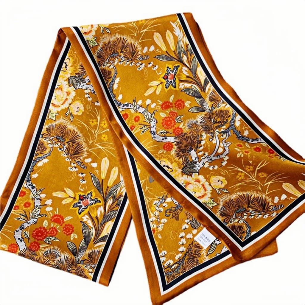 MaraSilk Pure Mulberry Silk Scarf - Ribbon Satin MS757