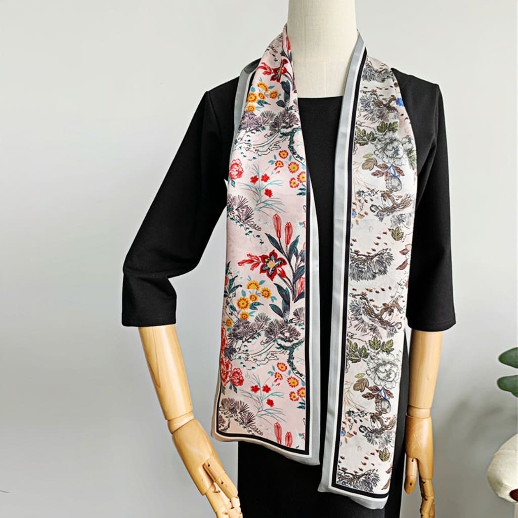 MaraSilk Pure Mulberry Silk Scarf - Ribbon Satin MS757