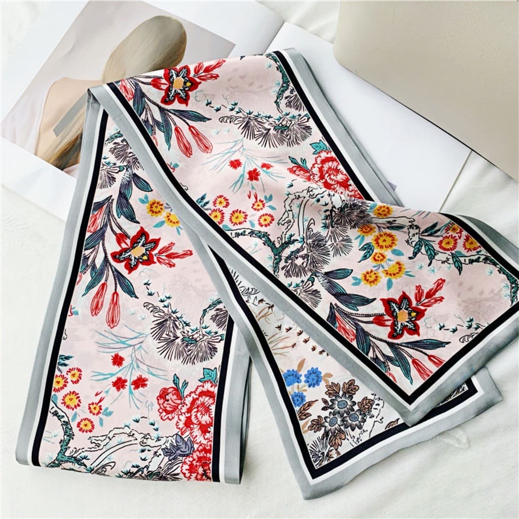 MaraSilk Pure Mulberry Silk Scarf - Ribbon Satin MS757 59" x 6" MS75701