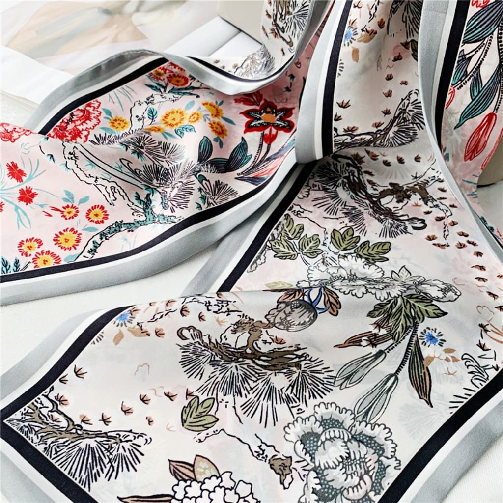 MaraSilk Pure Mulberry Silk Scarf - Ribbon Satin MS757