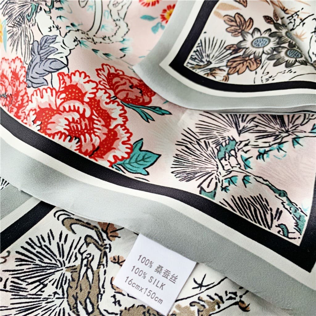 MaraSilk Pure Mulberry Silk Scarf - Ribbon Satin MS757