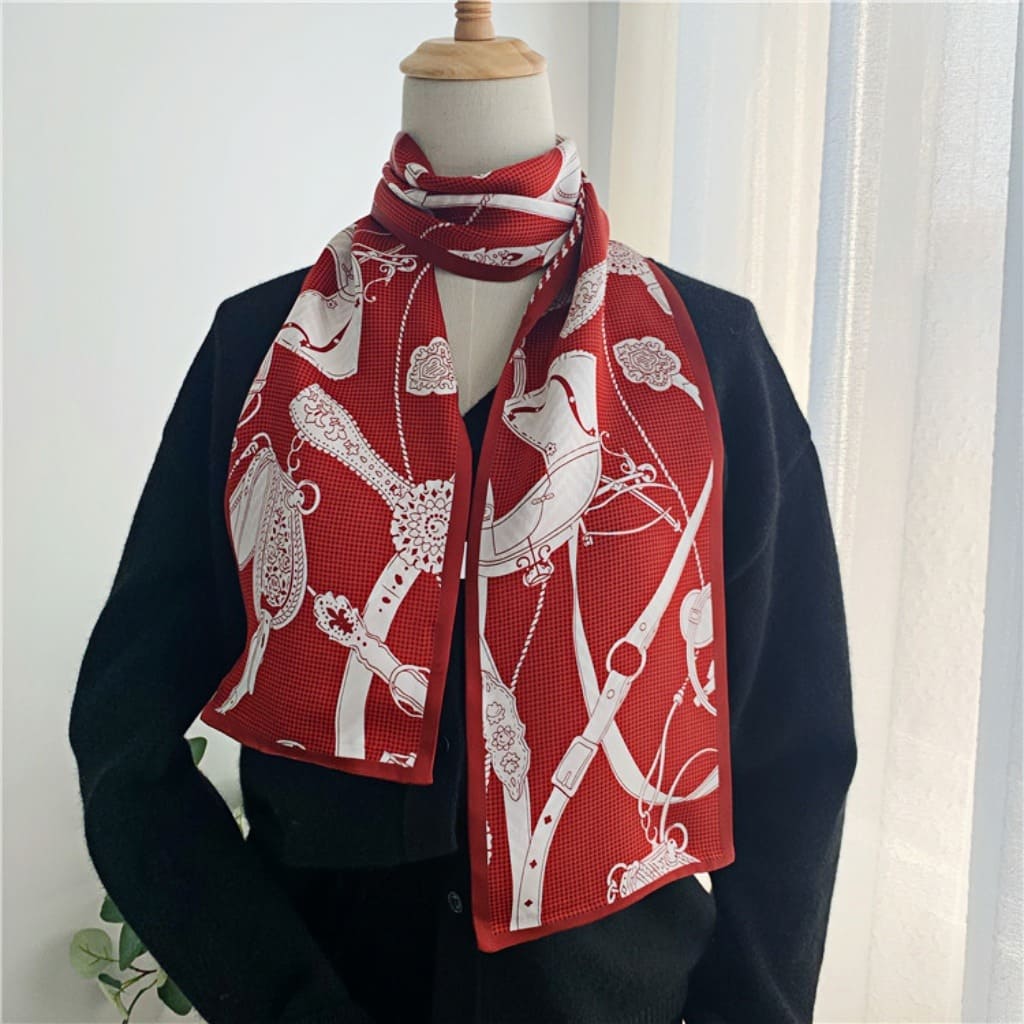 MaraSilk Pure Mulberry Silk Scarf - Ribbon Satin MS758 59" x 6" MS75801