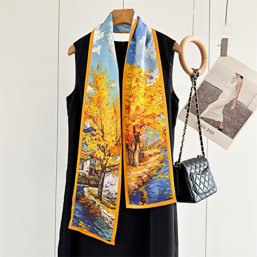 MaraSilk Pure Mulberry Silk Scarf - Ribbon Satin MS761