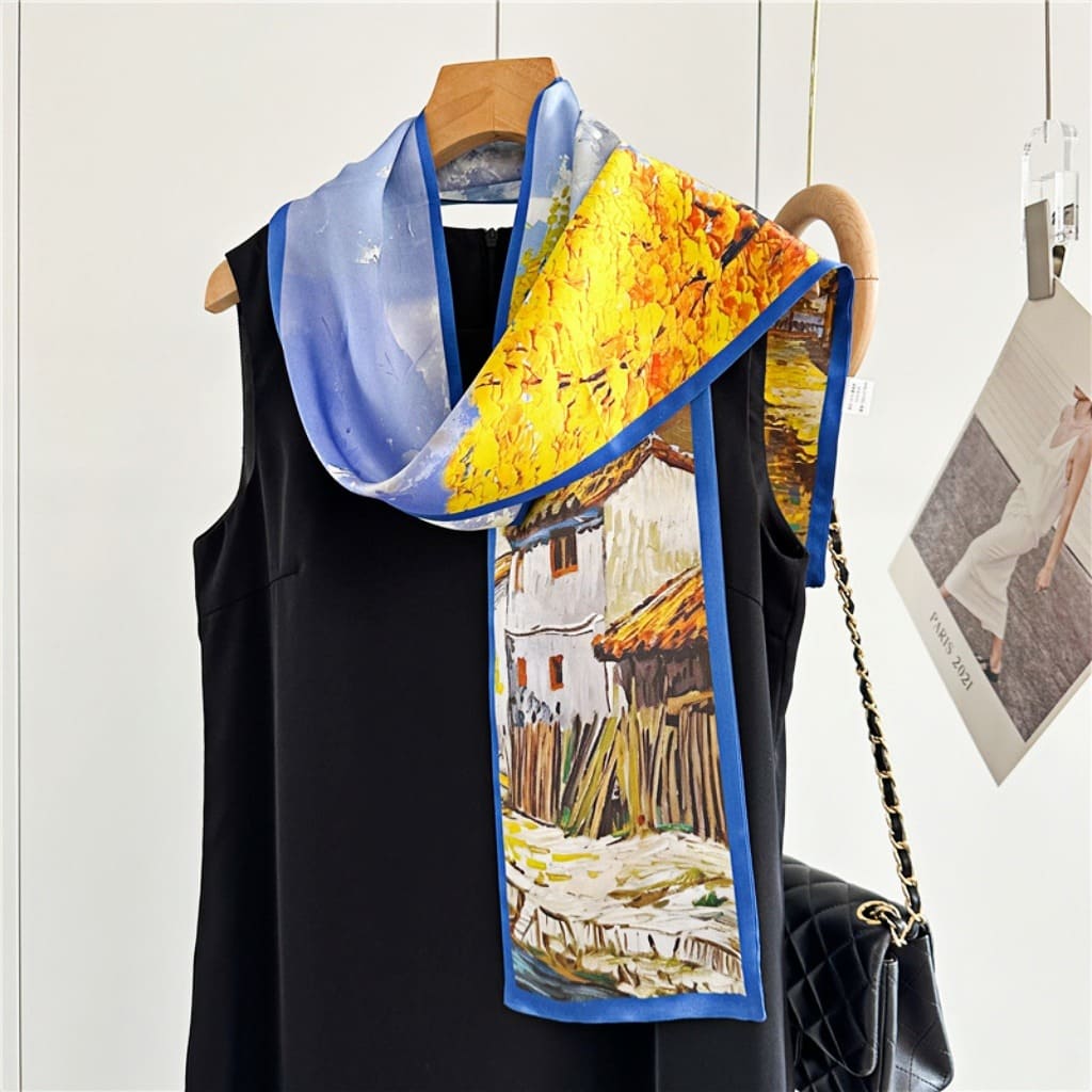 MaraSilk Pure Mulberry Silk Scarf - Ribbon Satin MS761